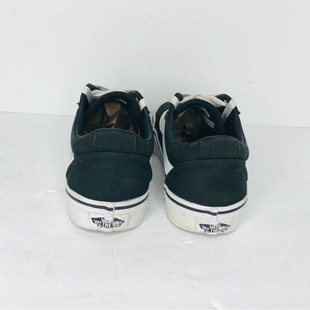 Vans off the wall low top canvas skate shoes black white women’s size 6.5 - Picture 4 of 8